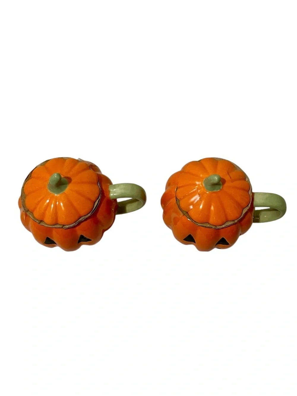Hyde and EEK! Jack-O-Lantern Mini Figural Mug with Lid - Set of 2